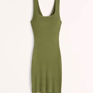 NEW Abercrombie Reversible Knit Mini Dress - Khaki Green